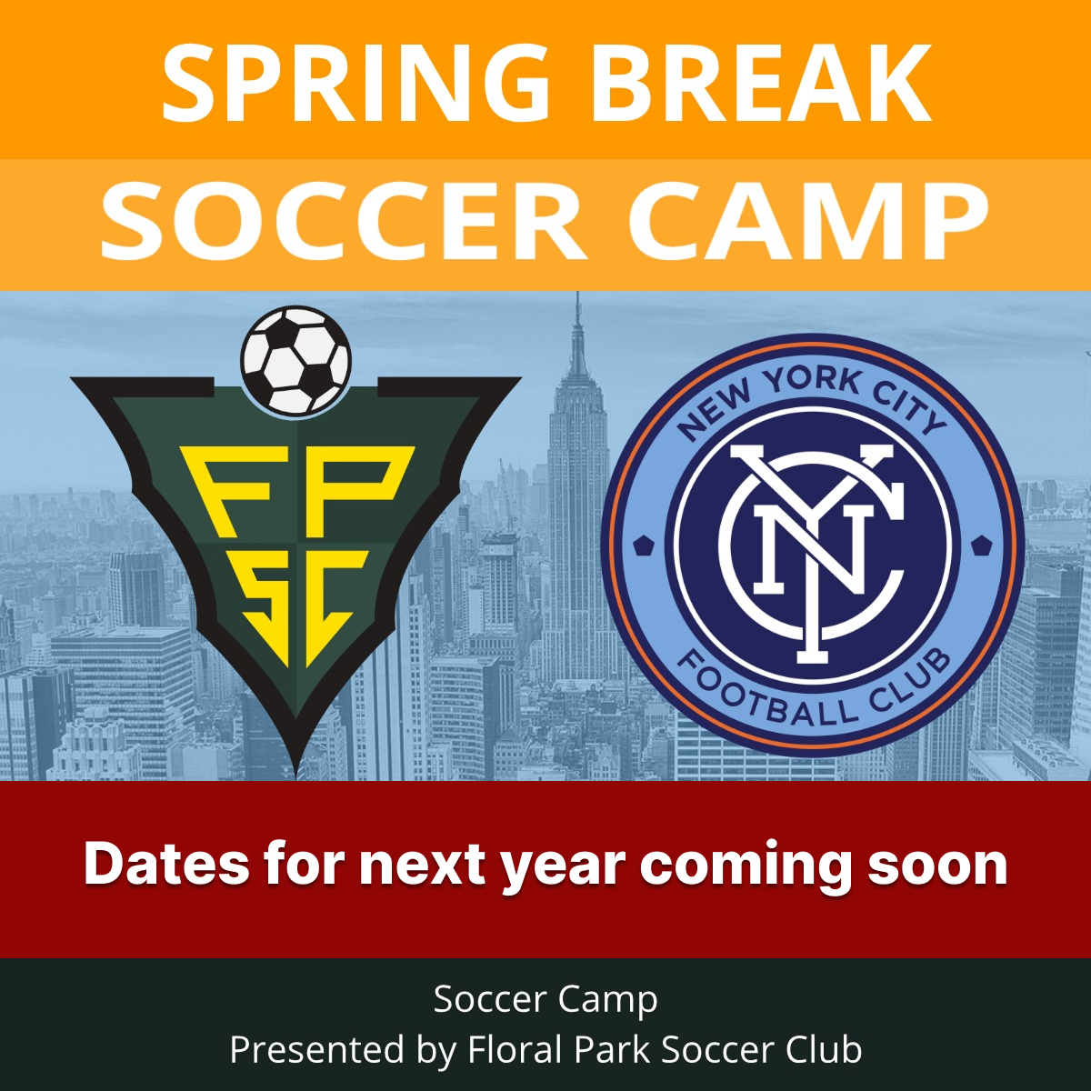 Click image to register for the Spring Soccer Camp